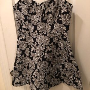Flower Pattern Dress with Removable Straps